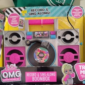 L.O.L. Surprise! Boombox Toy in Pink and Silver with Blue Accents